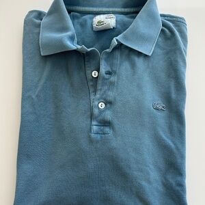 Lacoste blue vintage wash polo shirt. Men's size 6.